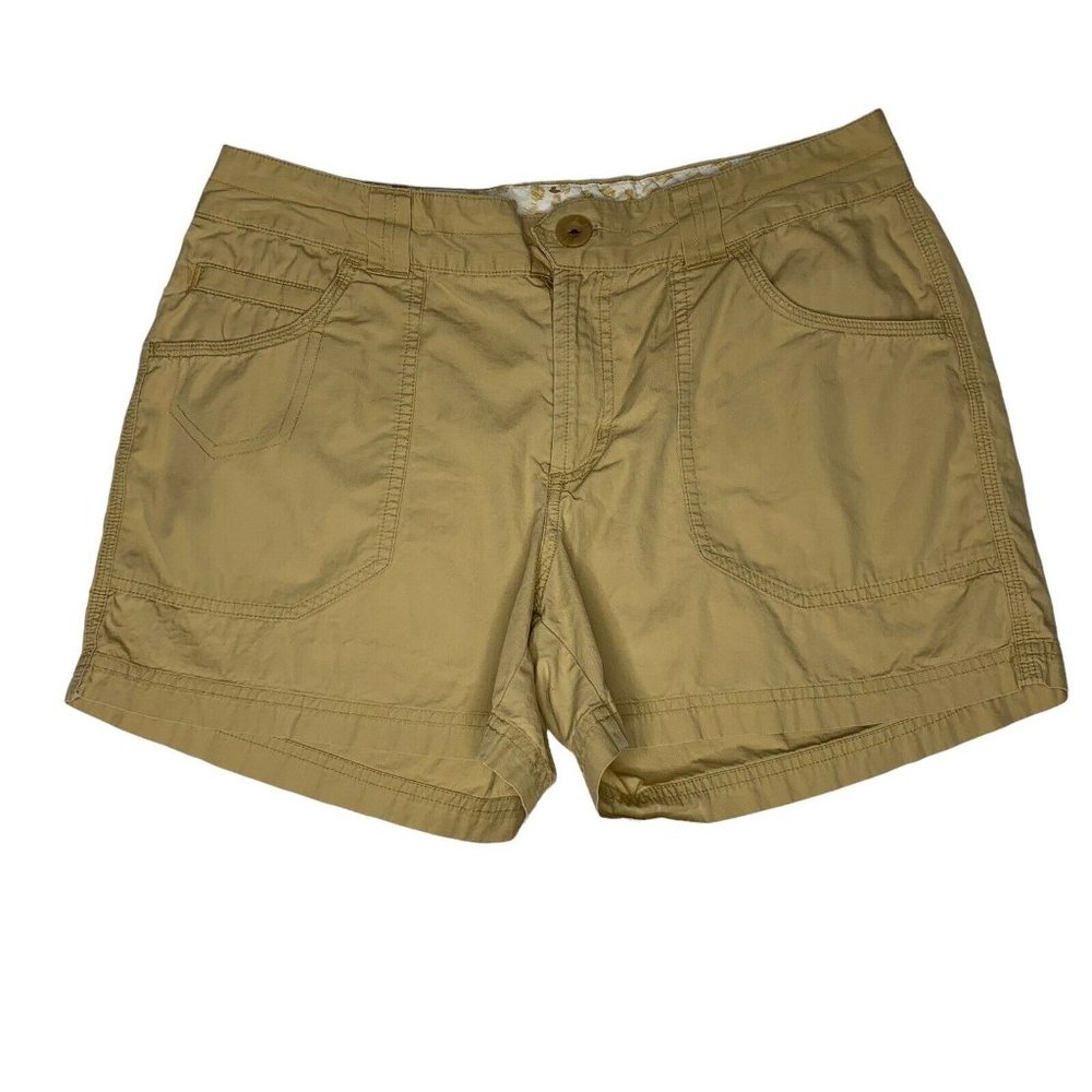 Columbia Cotton Shorts Size 8 Tan Khaki 5 Pocket Design Hiking Outdoor